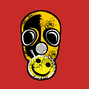 Post Apocalyptic Skull with a Smiley T-Shirt