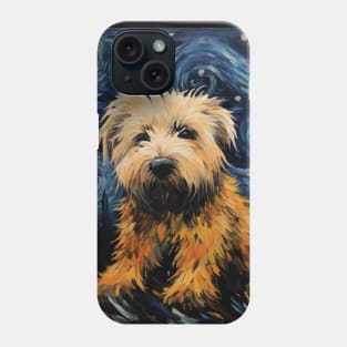 Puli puppy Painted in The Starry Night style Phone Case