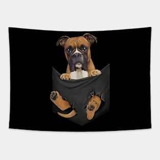 Boxer dog with love Tapestry