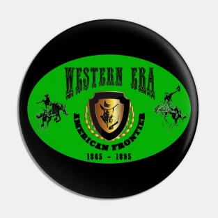 Western Era aka American Frontier - Green, Black and Gold Pin