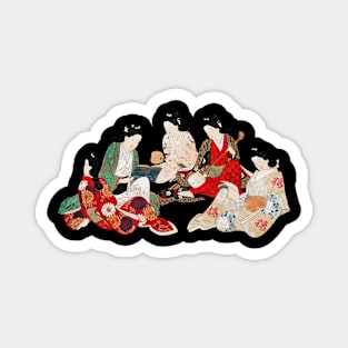 Awesome Vintage Japanese Geisha Play Musical Magnet