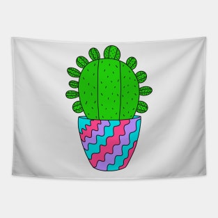 Cute Cactus Design #181: Cactus In A Special Pot Tapestry