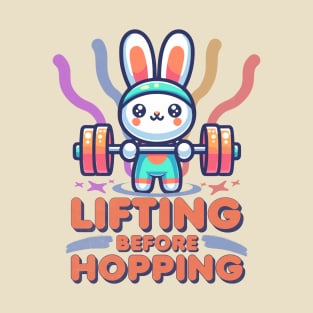 Powerlifting Funny Bunny Weightlifting T-Shirt
