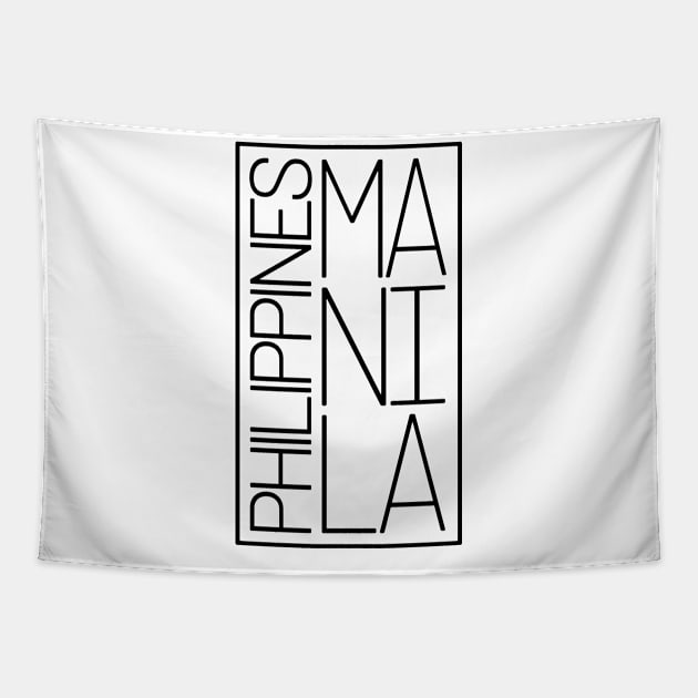 Manila Philippines Traveler Typography Diver Paradise Gift Tapestry by peter2art