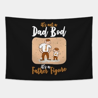 Dad Bod | White And Brown Text Funny Dad Tapestry