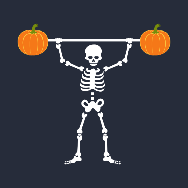 Skeleton Pumpkin Lifting Halloween Gift by ChrisWilson