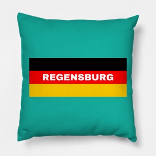 Regensburg City in German Flag Pillow