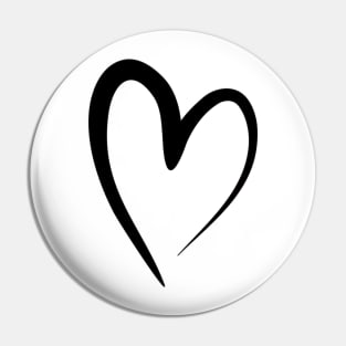 Heart black shape Pin