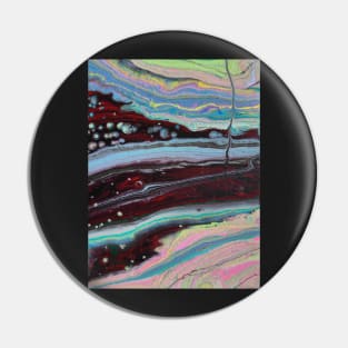 Asthenosphere - Abstract Acrylic Pour Painting Pin