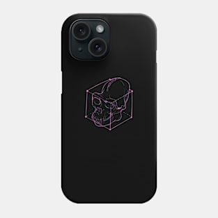 hand drawing skull pink Phone Case