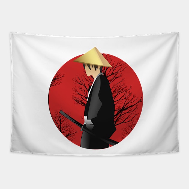 Samurai Artwork, Anime Otaku Tapestry by ArkiLart Design