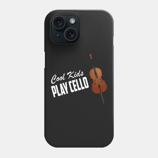 Cool Kids Play Cello Phone Case by helloshirts