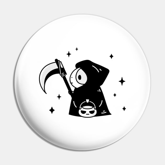 Bubu and Moonch, Guinea Pig Grim Reaper Pin by Noristudio