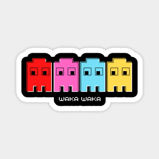 Waka Waka arcade ghost, retro 8-bit Magnet