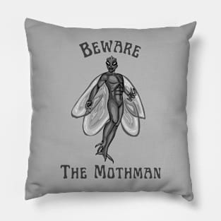 Beware The Mothman Pillow