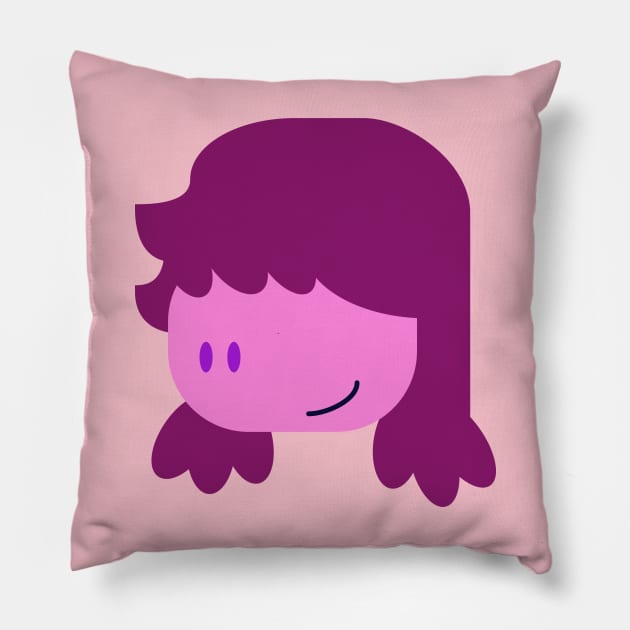 Deltarune Susie flat design Pillow by Herman12354