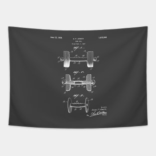 Weight Lifting Patent - Dumb Bell Art - Antique Tapestry