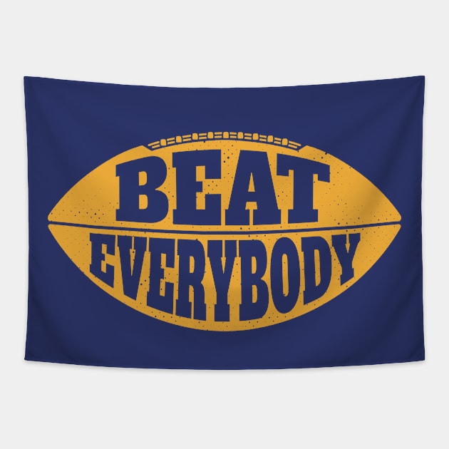 Vintage Beat Everybody Football Gameday // Retro Football C Tapestry by SLAG_Creative