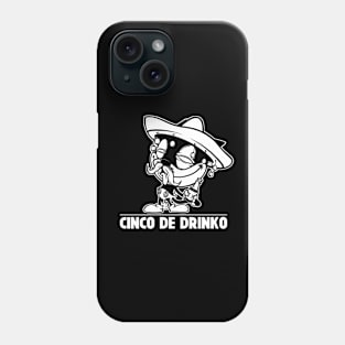 Cinco De Drinko Funny Cinco De Mayo Retro Drunk Cat Sombrero Phone Case