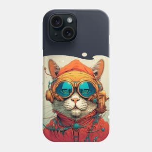 Cyber Cat from the Future Phone Case