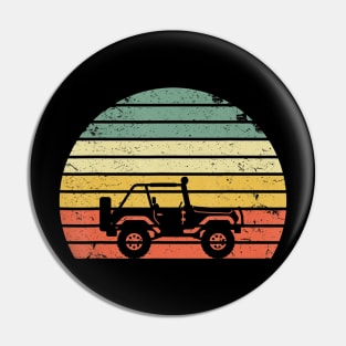 Vintage Jeeps Shirt Retro 70s Off Road Sunset Pin