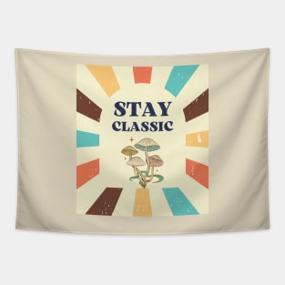 Stay Classic Reto Vintage Mushroom Tapestry