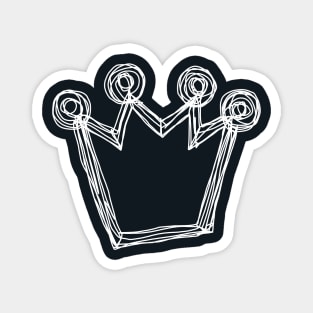 White Crown Minimal Sketch Magnet