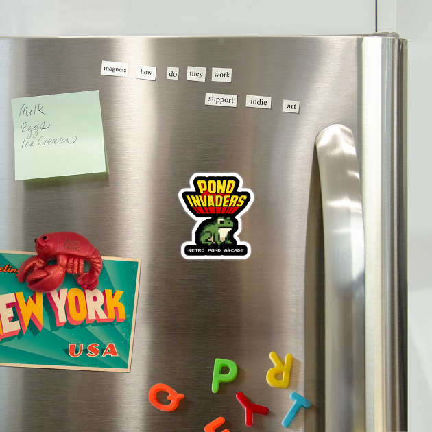 Pond Invaders – Retro Frog Arcade Parody by Stylecombinator