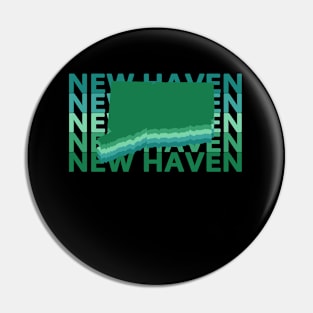 New Haven Connecticut Green Repeat Pin