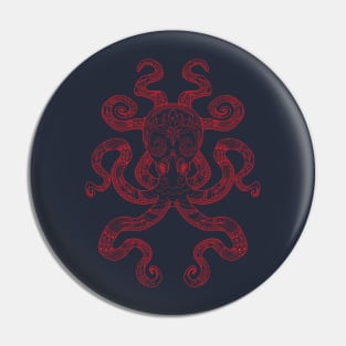 Color Me Octopus - Red Pin