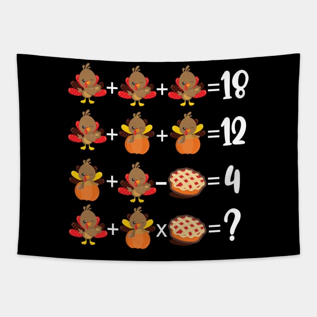 Funny Turkey Math Teacher Order of Operations Quiz Math Tapestry by alcoshirts