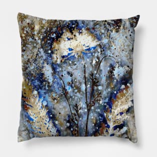 Botanical mixed media Pillow