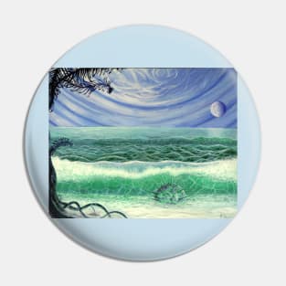 Alien planet seashore Pin