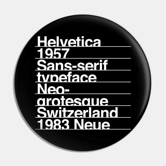 Helvetica TYPO FACTS Pin by LuksTEES