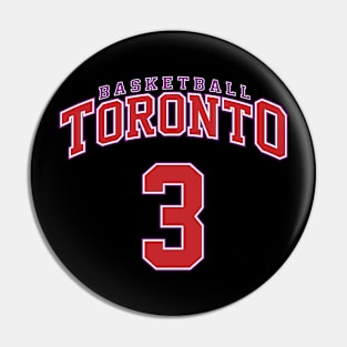 Toronto Basketball - Player Number 3 Pin