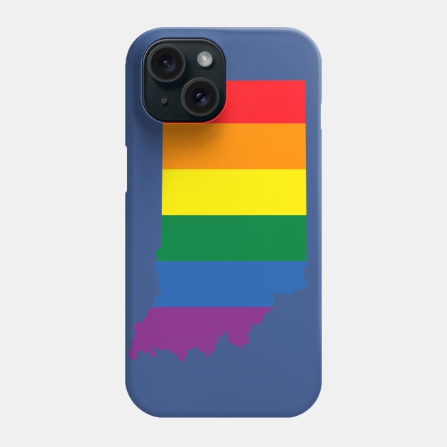 Indiana state LGBT Pride Phone Case by FiftyStatesOfGay