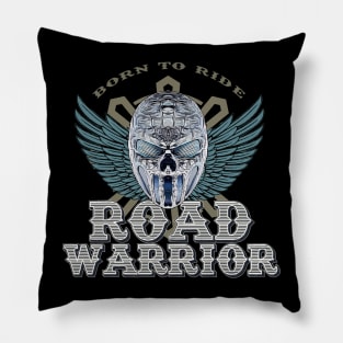 ROAD WARRIOR Skull Pillow