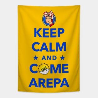 Keep Calm and Come Arepa Tapestry