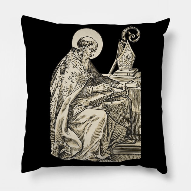 Saint Augustine of Hippo Pillow by Beltschazar