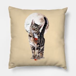 Cat vs. Mouse, Purfect hunter in the Digital Edition, Humor, Cats, Technology, cats lovers design Pillow