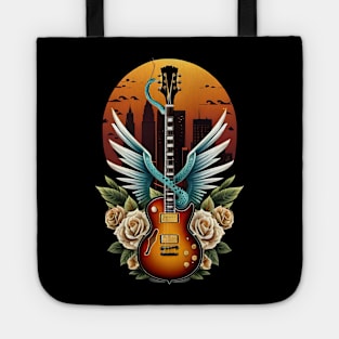 Electric guitar with wings 10 Tote