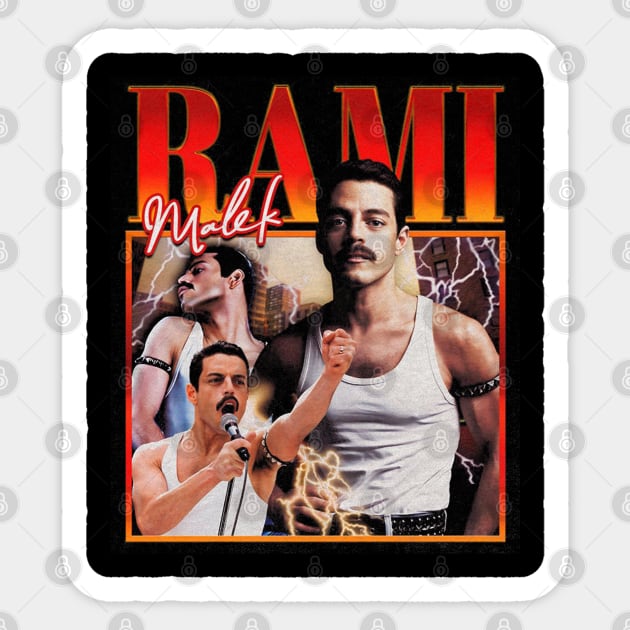 Rami Malek Retro Bootleg - Rami Malek - Sticker | TeePublic