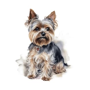 Yorkshire Terrier Watercolor Style T-Shirt