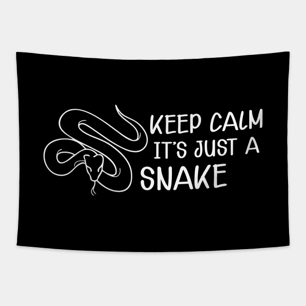 Snake - Keep calm it's just a snake Tapestry by KC Happy Shop