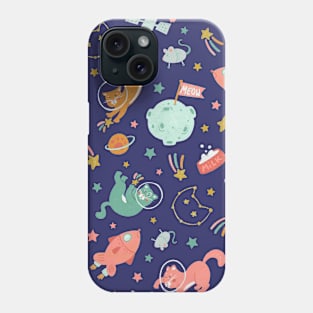 Space Cats Pattern Phone Case