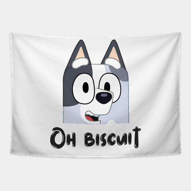 Bluey MUffin Oh Biscuit Tapestry by EcoEssence