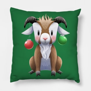 Cute Christmas Goat Pillow