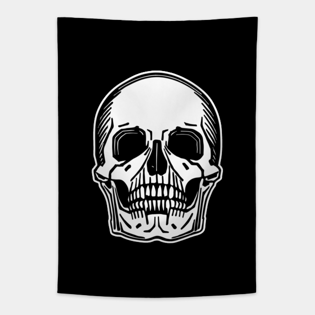 Skull digital artwork Tapestry by Aliii63s