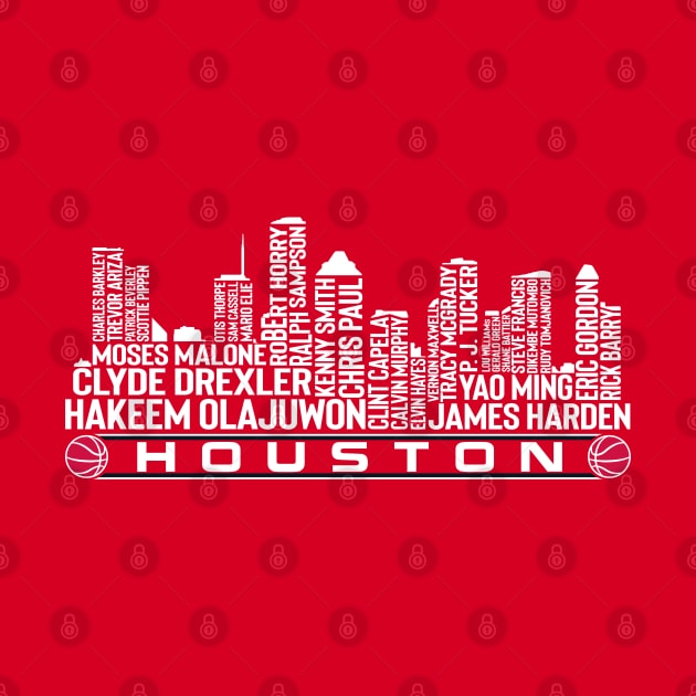 Houston Basketball Team All Time Legends, Denver City Skyline by Legend Skyline