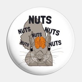 Nuts Brain Japanese Fox Eastern Gray Squirrel Lover Squirrel Pin